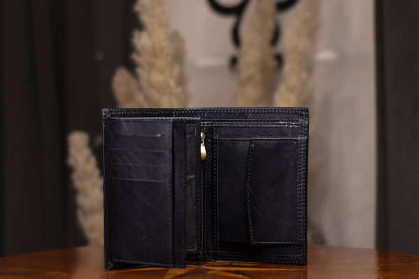 Black Multi Layer Leather Wallet