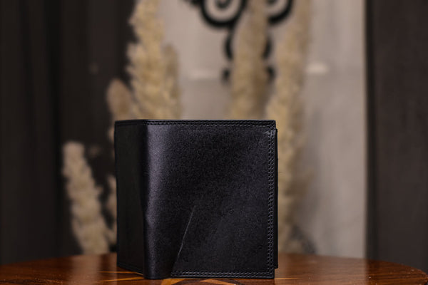 Black Multi Layer Leather Wallet