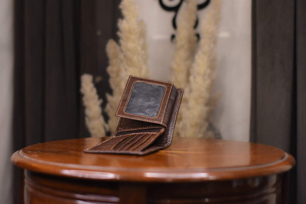 Buffalo Leather Brown Textured Wallet