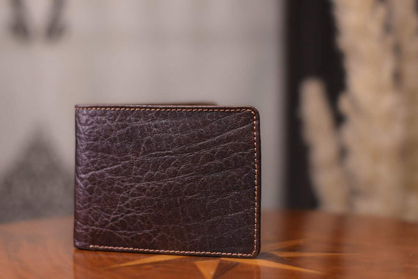 Buffalo Leather Brown Textured Wallet