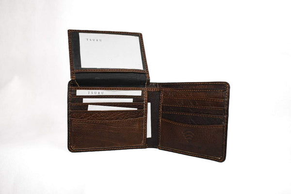 Buffalo Leather Brown Textured Wallet