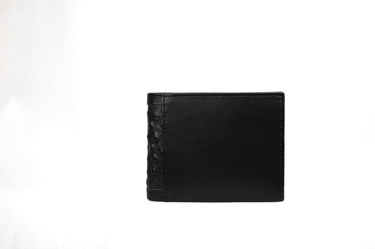 Ostritch Black Leather Wallet