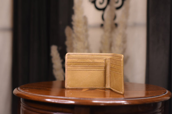 Plain Yellow Leather Wallet