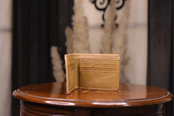 Plain Yellow Leather Wallet