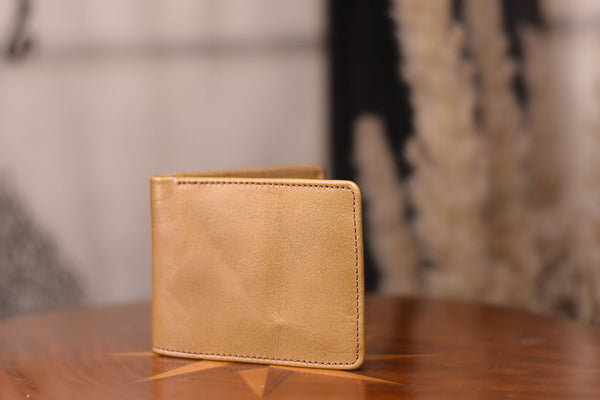 Plain Yellow Leather Wallet