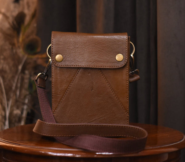 Leather Tan Cross Bag