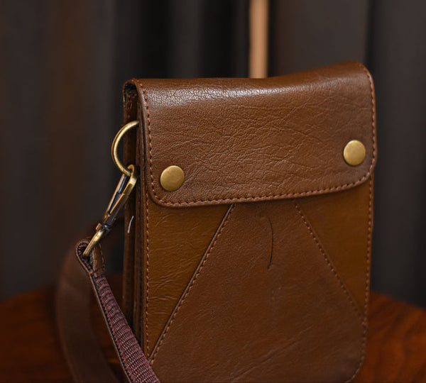 Leather Tan Cross Bag