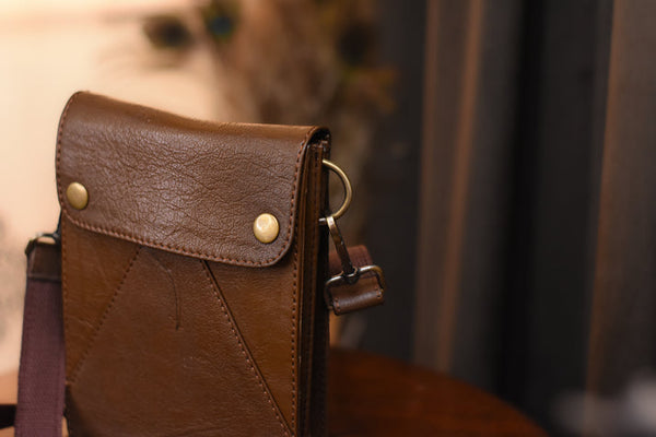 Leather Tan Cross Bag