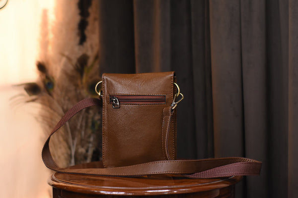 Leather Tan Cross Bag