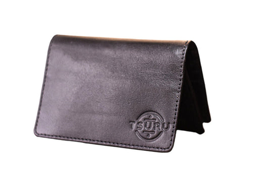 Tsuru Black Leather Wallet